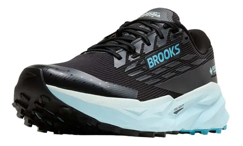 Brooks Women's Cascadia 19 GTX Black/Ebony/Blue Flower-4