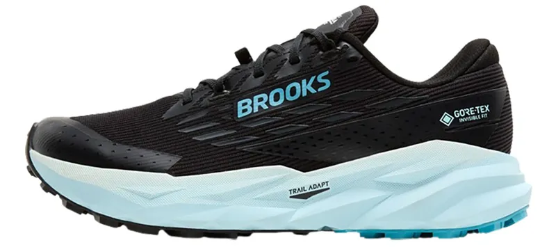 Brooks Women's Cascadia 19 GTX Black/Ebony/Blue Flower-1