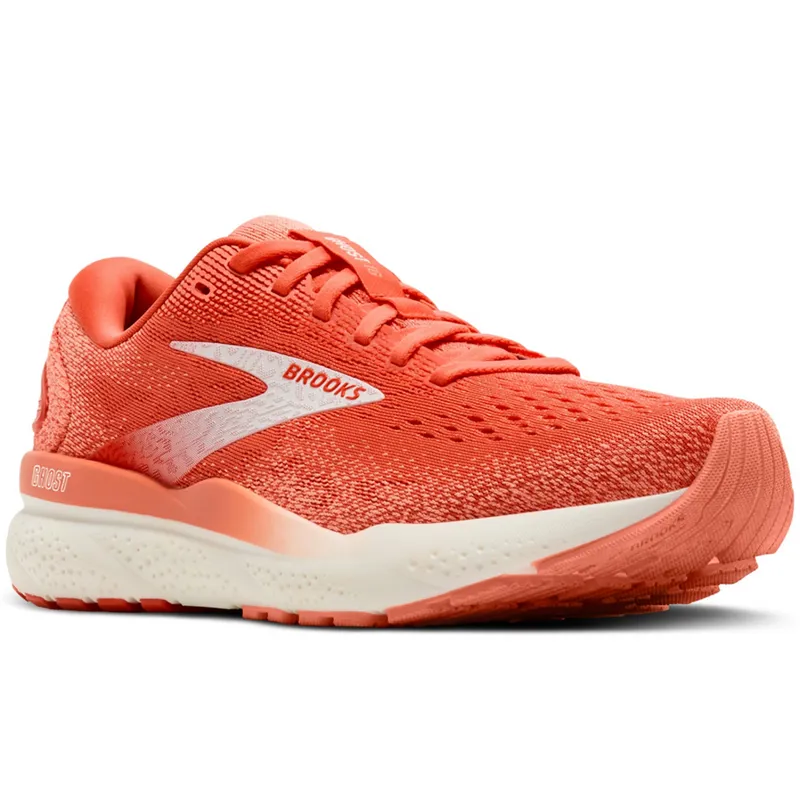 Brooks Women's Ghost 16 Coral/Desert Flower/Coconut-2