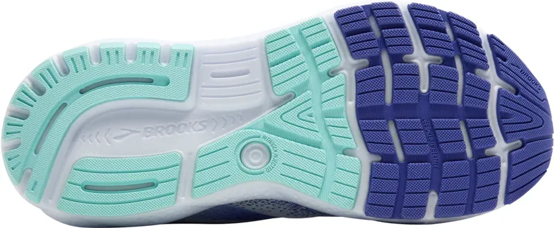 Brooks Women's Ghost 16 White/Amparo Blue/Limpet Shell-6