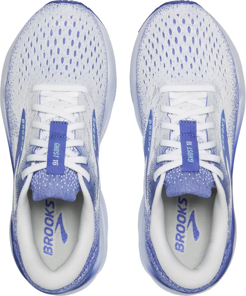 Brooks Women's Ghost 16 White/Amparo Blue/Limpet Shell-5