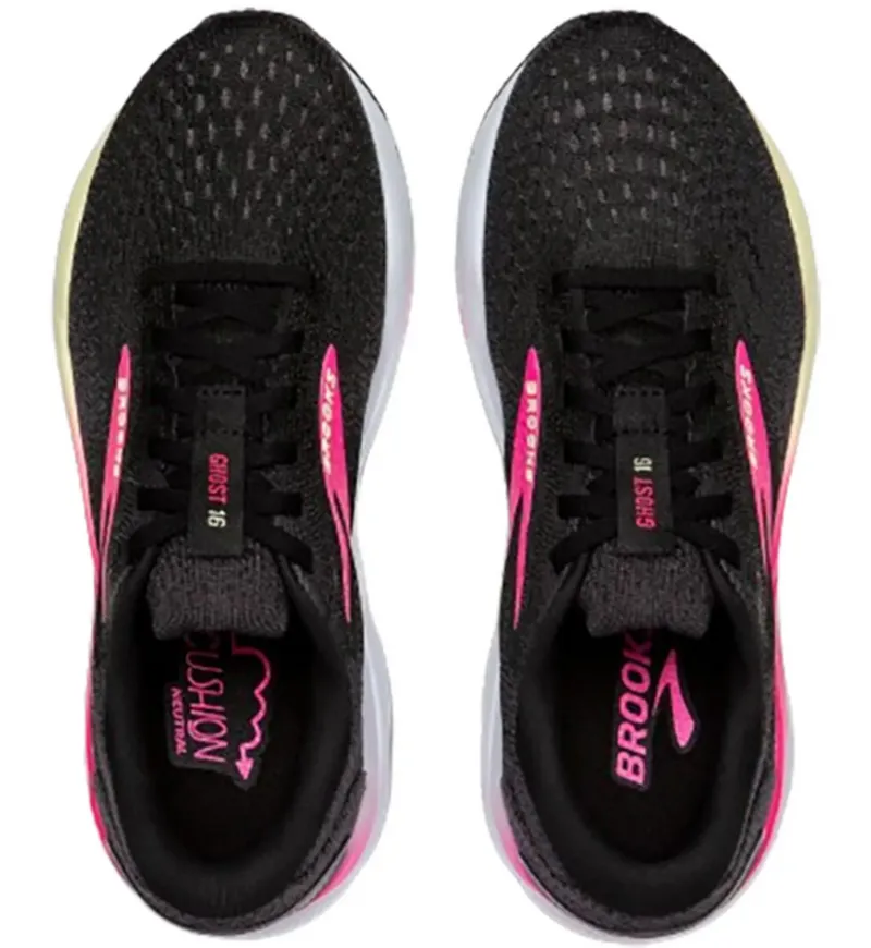 Brooks running shoes black and pink on sale