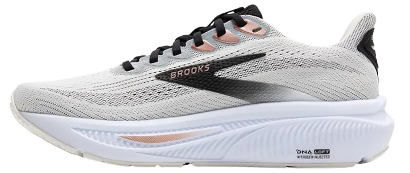 Brooks Women's Ghost 17 White/Black/Rose Gold-2