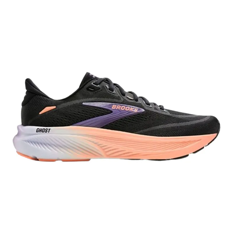 Brooks Women's Ghost 18 Black/Mulled Grape/Peach