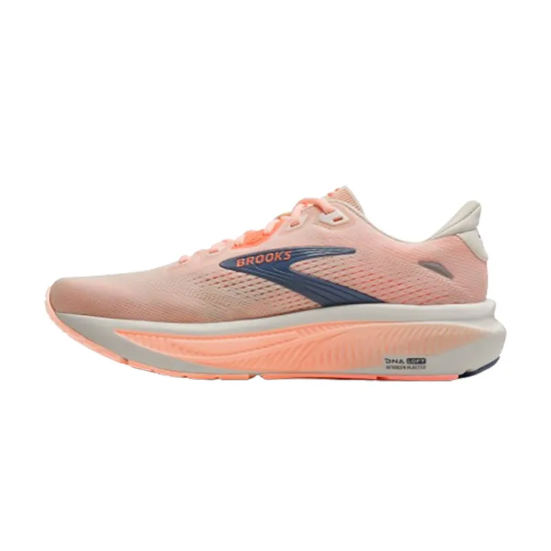 Brooks Women's Ghost 18 Star White/Cyber Peach/Grey-1