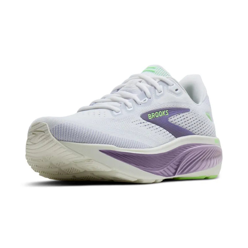 Brooks Women's Ghost 18 White/Purple Hebe/Green-3