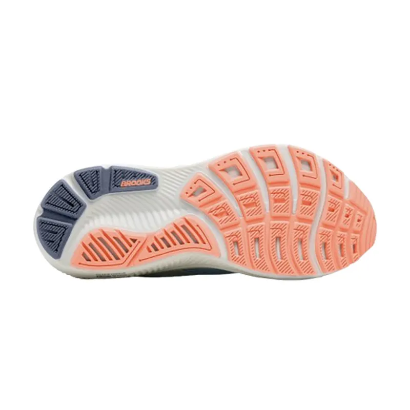 Brooks Women's Ghost 18 Wide Star White/Cyber Peach/Grey-5