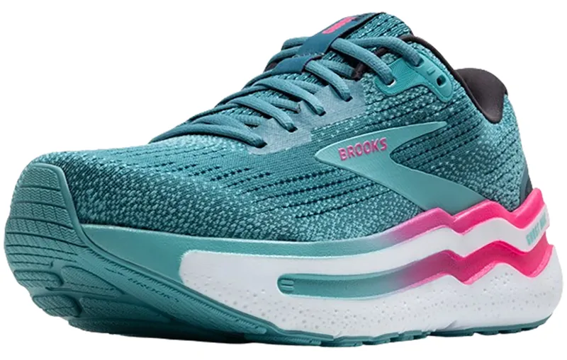 Brooks Women's Ghost Max 2 Storm Blue/Knockout Pink/Aqua-3