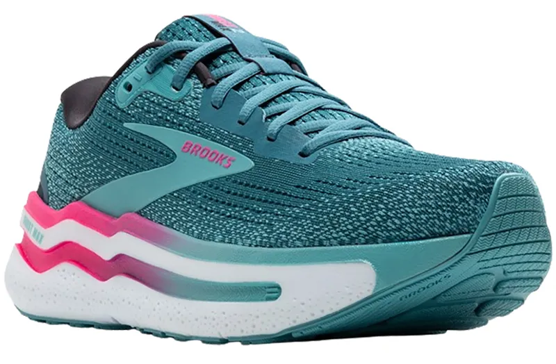 Brooks Women's Ghost Max 2 WIDE Storm Blue/Pink/Aqua-2