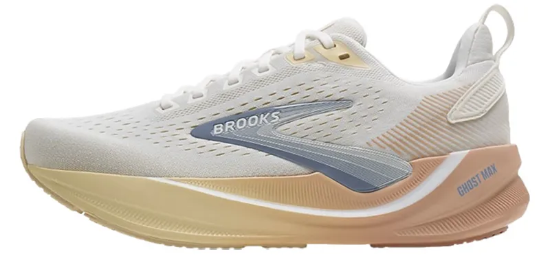 Brooks Women's Ghost Max 4 White/Rose/Rutabaga-2