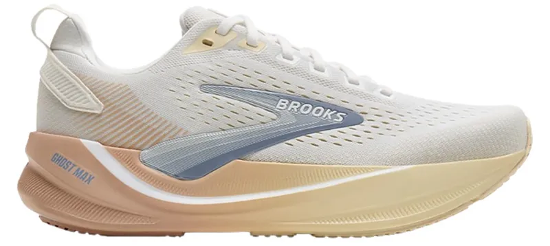 Brooks Women's Ghost Max 4 White/Rose/Rutabaga-1