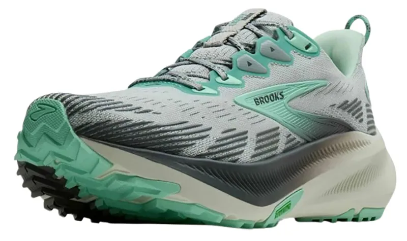Brooks Women's Ghost Trail Wide Harbor Mist/Poppy/Yucca-3