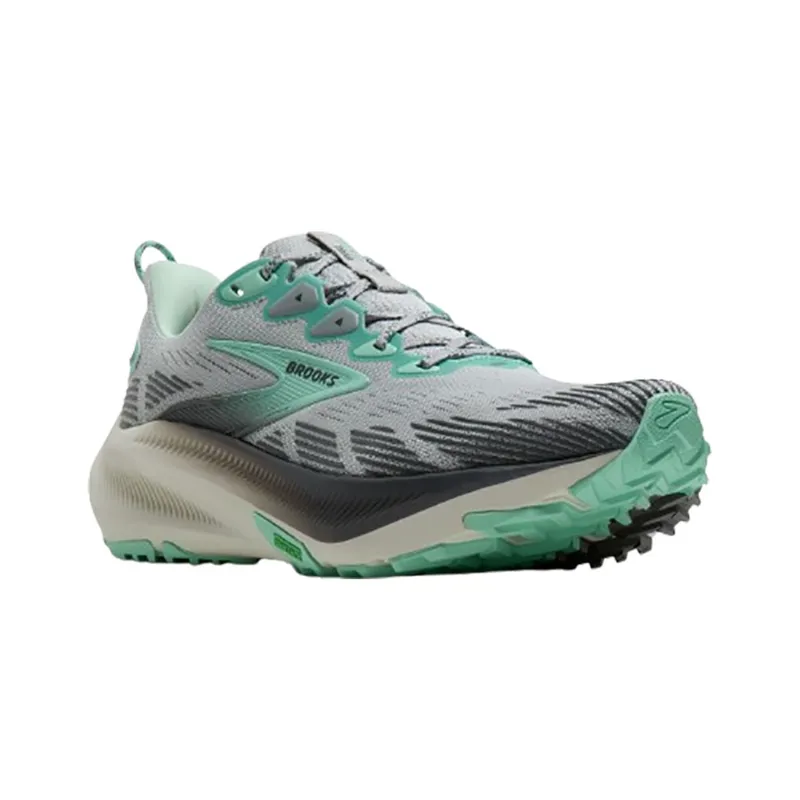 Brooks Women's Ghost Trail Wide Harbor Mist/Poppy/Yucca-2