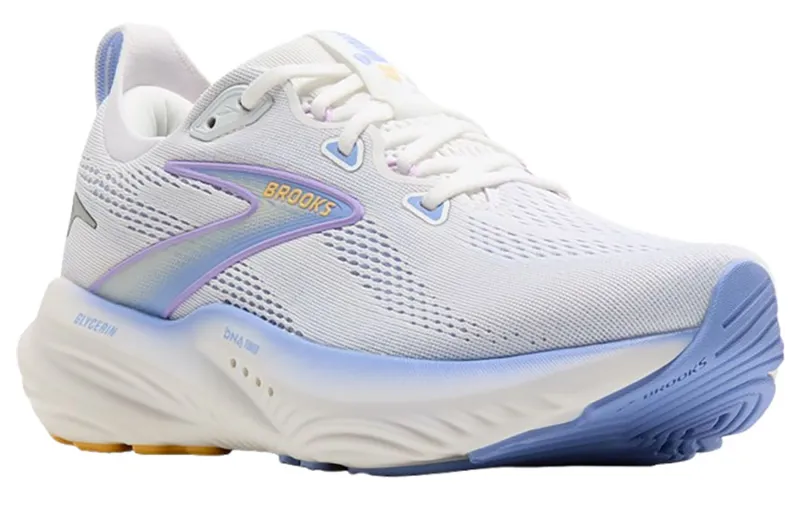 Brooks Women's Glycerin 22 White/Blue Heron/Apricot-3