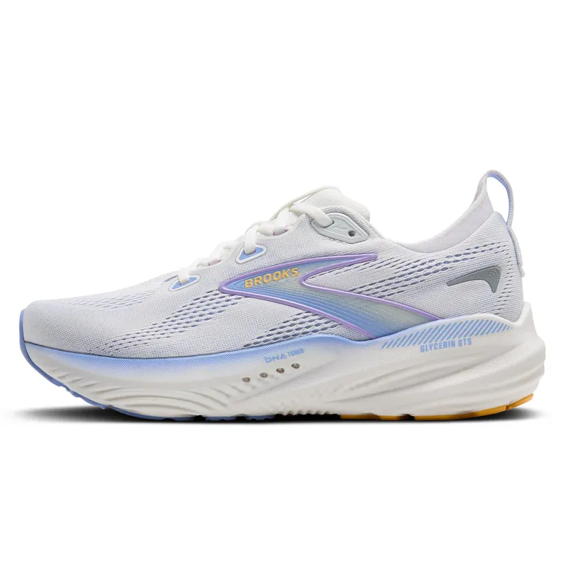 Brooks Women's Glycerin 22 White/Blue Heron/Apricot-2