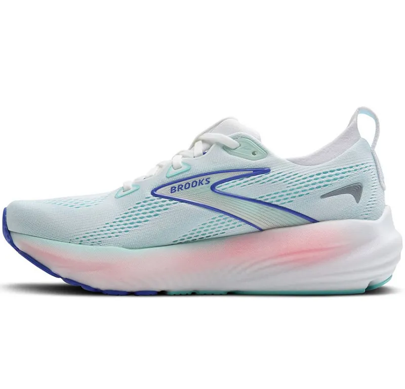 Brooks Women's Glycerin 22 White/Limpet Shell/Amparo Blue-1