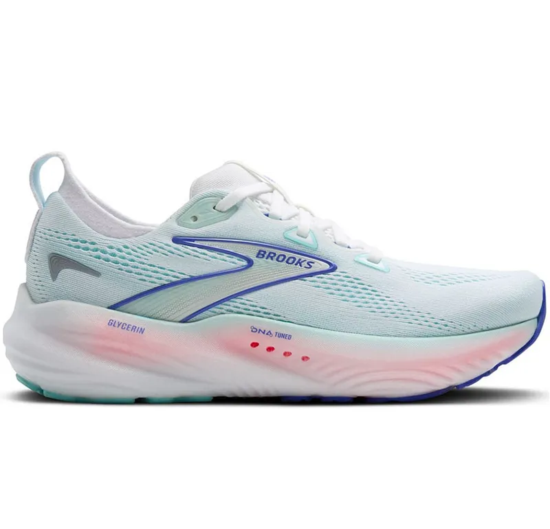 Brooks Women's Glycerin 22 White/Limpet Shell/Amparo Blue