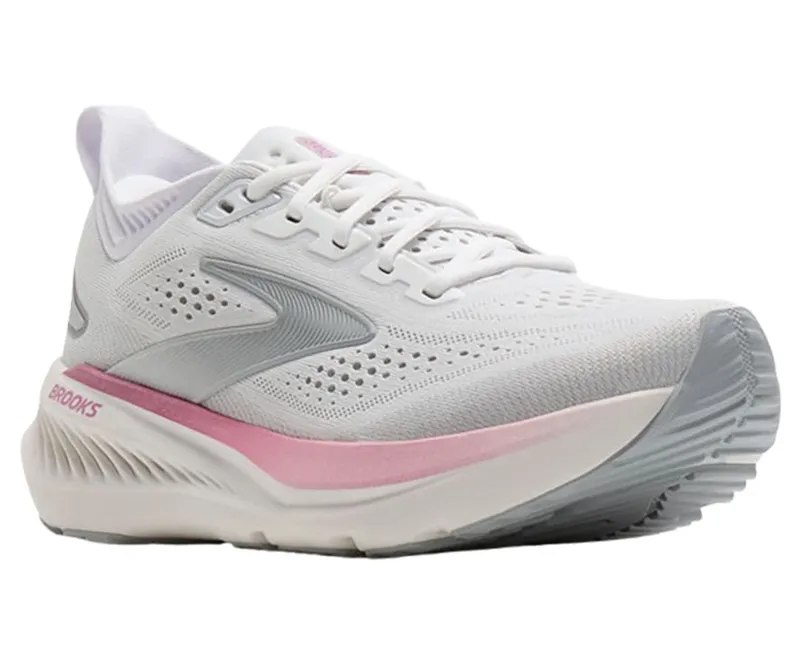 Brooks Women's Glycerin 23 White/Harbor Mist/Metallic-3