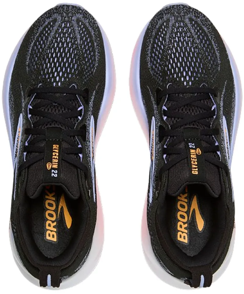 Brooks Women's Glycerin GTS 22 Black/Blue Heron/Orange-5