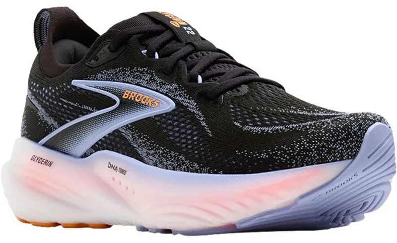 Brooks Women's Glycerin GTS 22 Black/Blue Heron/Orange-2