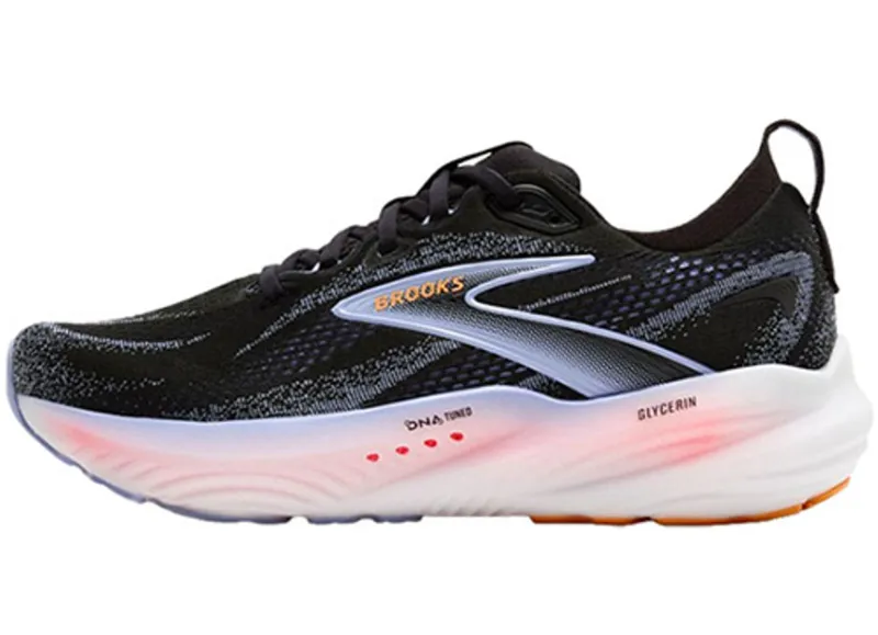 Brooks Women's Glycerin GTS 22 Black/Blue Heron/Orange-1