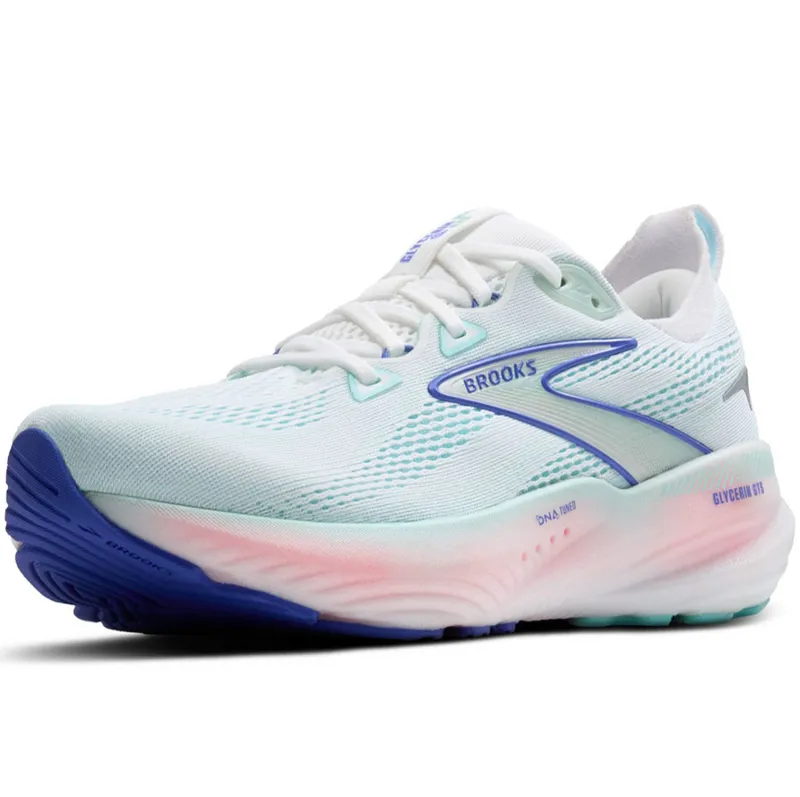 Brooks Women's Glycerin GTS 22 White/Limpet Shell/Amparo Blue-3