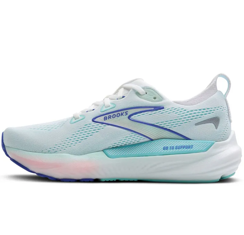 Brooks Women's Glycerin GTS 22 White/Limpet Shell/Amparo Blue-1