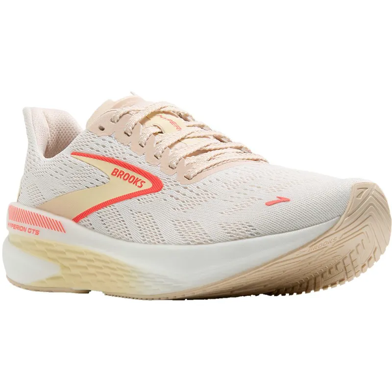Brooks Women's Hyperion GTS 2 White/Peach/Coral-2