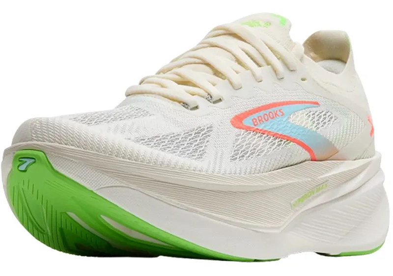 Brooks Women's Hyperion Max 3 Coconut/Green Gecko/Pink Clay-3