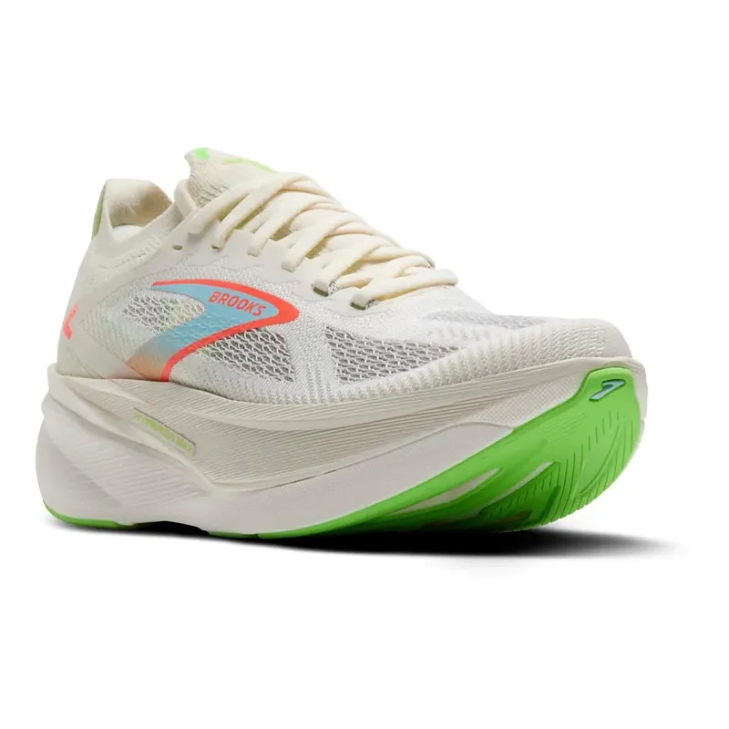 Brooks Women's Hyperion Max 3 Coconut/Green Gecko/Pink Clay-2