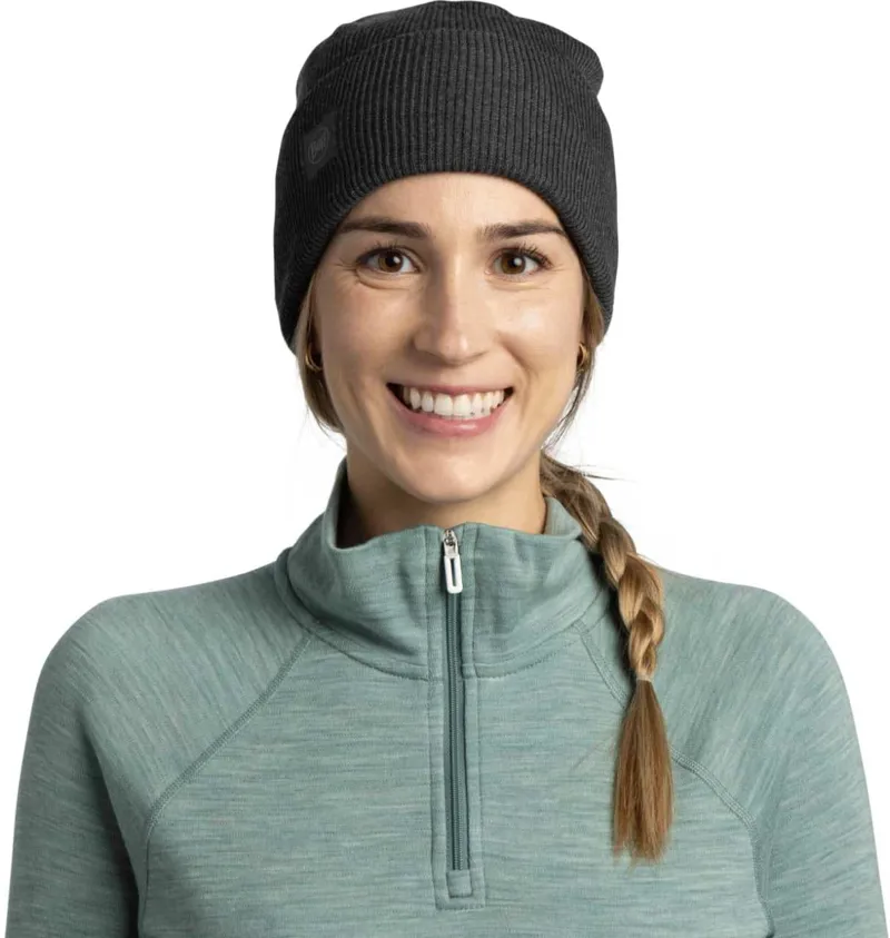 Buff CrossKnit Beanie Grey Heather-2