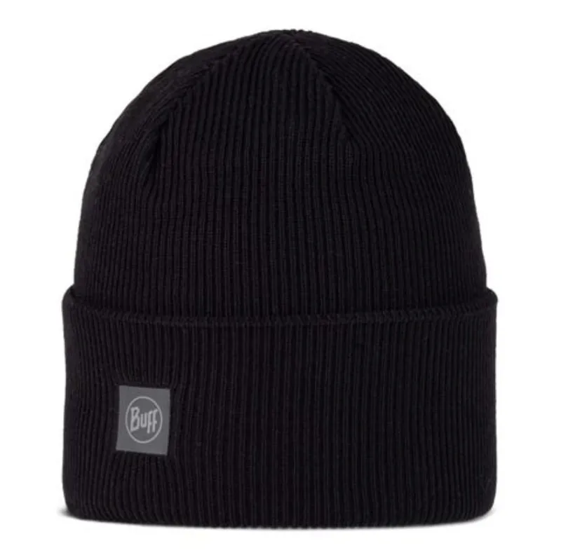 Buff CrossKnit Beanie Solid Black