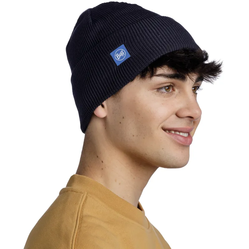 Buff CrossKnit Beanie Solid Night Blue-3