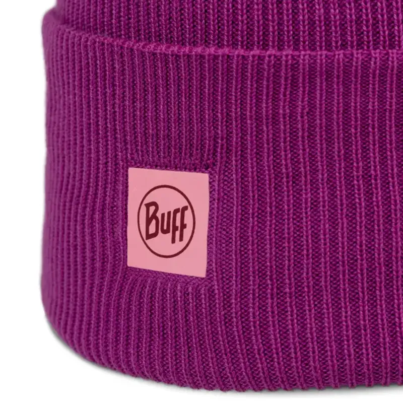 Buff CrossKnit Beanie Solid Orchid-1