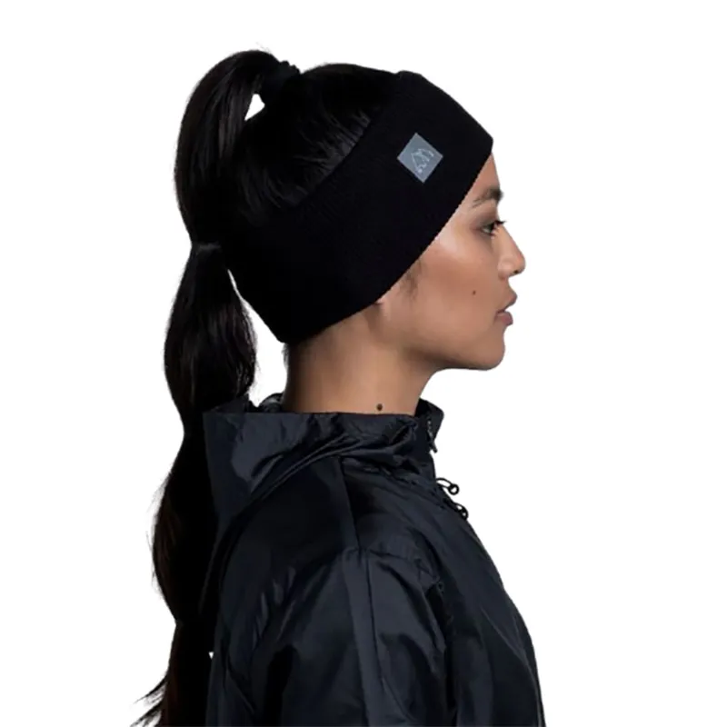 Buff CrossKnit Headband Solid Black-5