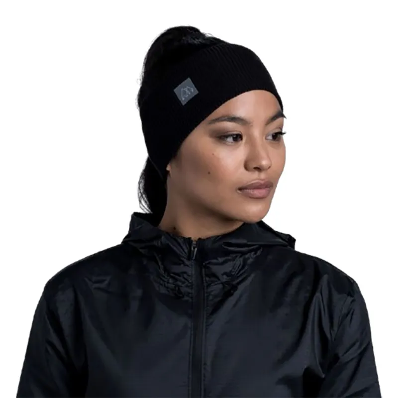 Buff CrossKnit Headband Solid Black-4