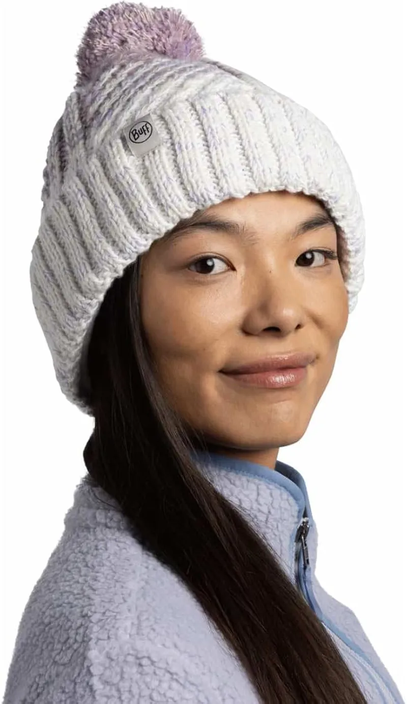 Buff Knitted and Fleece Band Beanie Akna Whisper-3