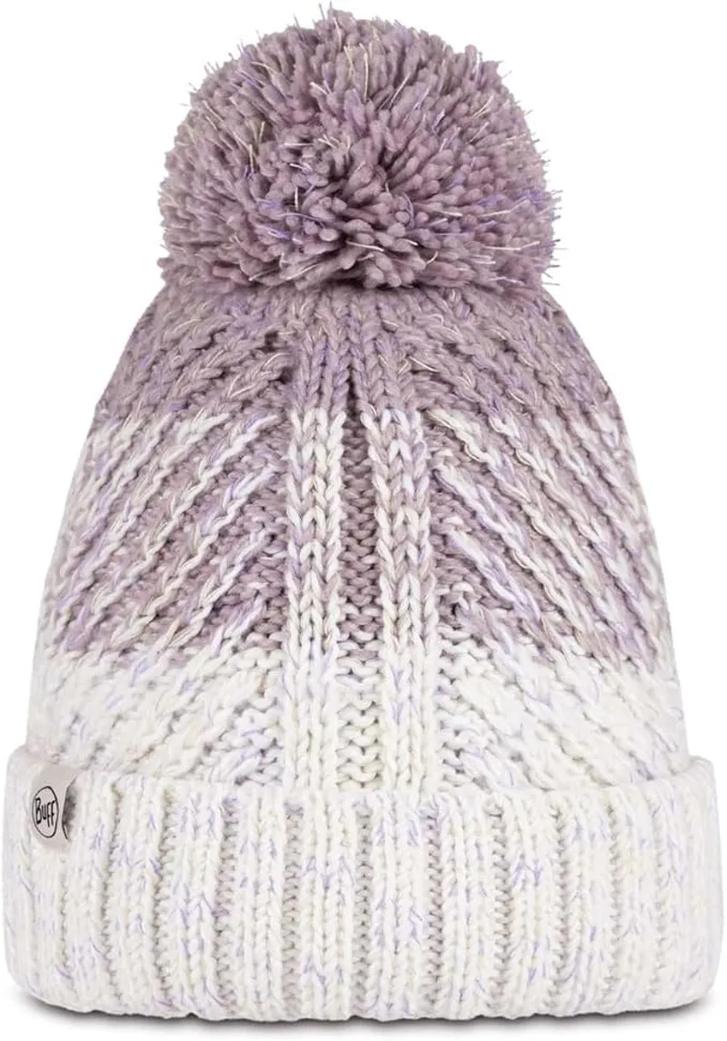 Buff Knitted and Fleece Band Beanie Akna Whisper