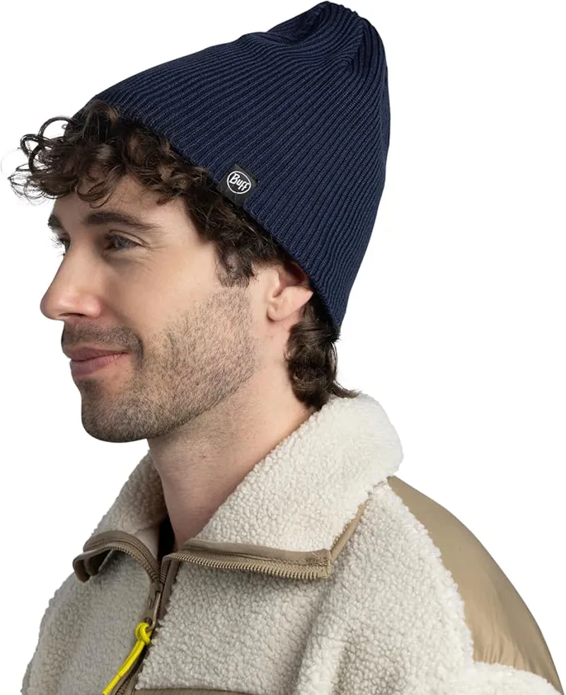 Buff Knitted and Full Fleece Beanie Renvi Night Blue-3