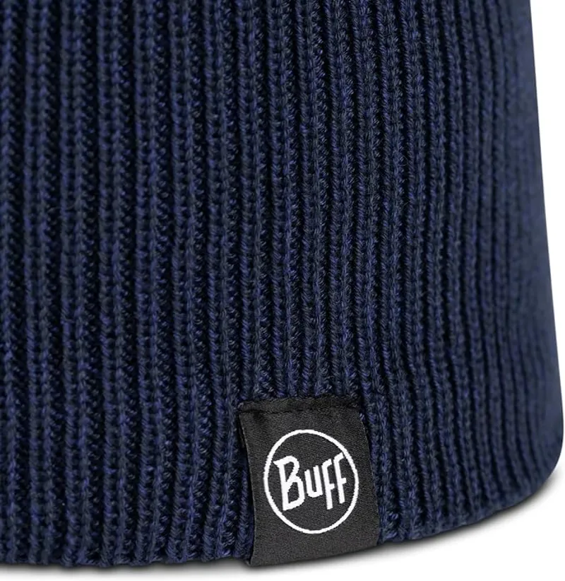 Buff Knitted and Full Fleece Beanie Renvi Night Blue-1