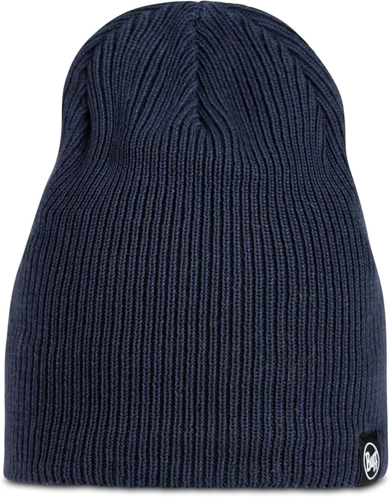 Buff Knitted and Full Fleece Beanie Renvi Night Blue