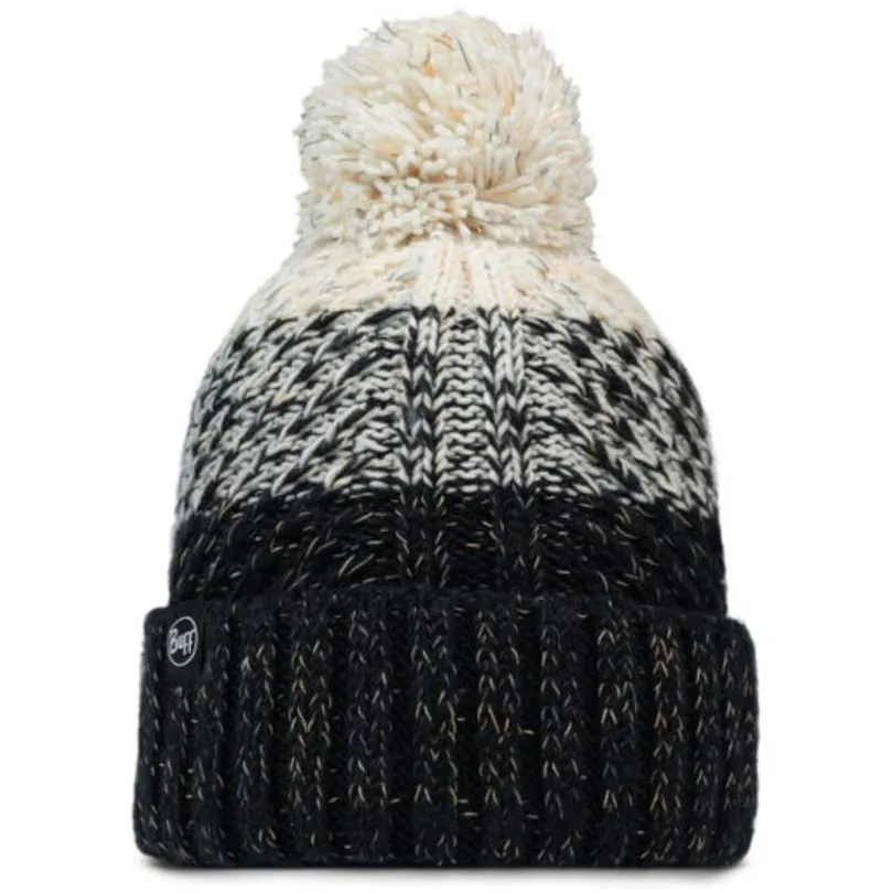 Buff Knitted and Polar Beanie Akna Black