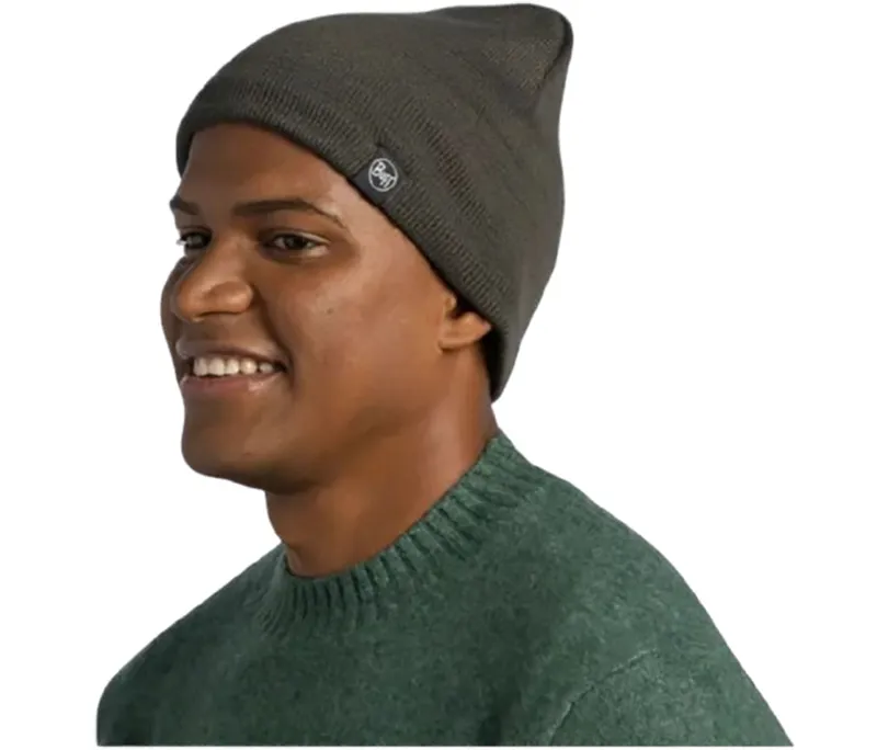 Buff Knitted and Polar Beanie Lilon Short Beetle Green-3