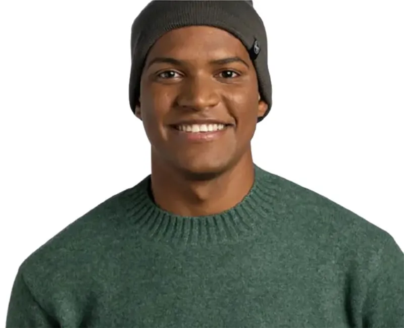 Buff Knitted and Polar Beanie Lilon Short Beetle Green-2