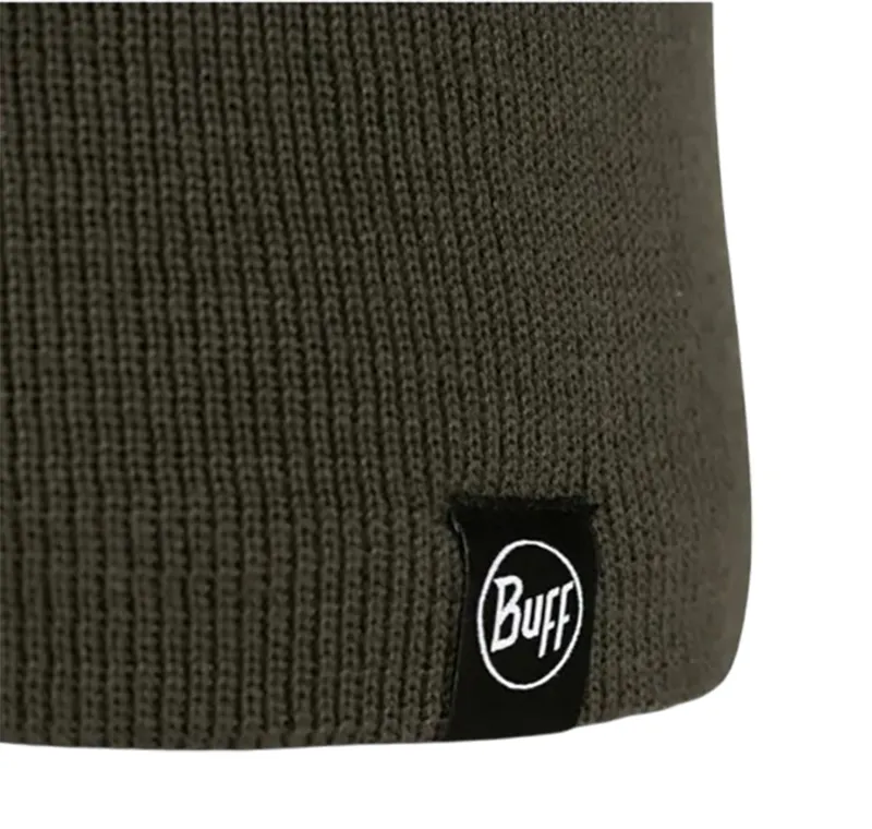 Buff Knitted and Polar Beanie Lilon Short Beetle Green-1