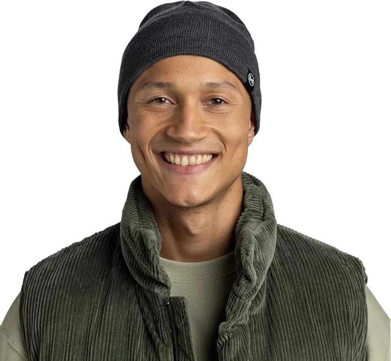 Buff Knitted and Polar Beanie Lilon Short Grey Heather-2