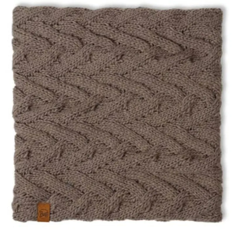 Buff Knitted and Polar Neck Warmer Caryn Cobblestone-1