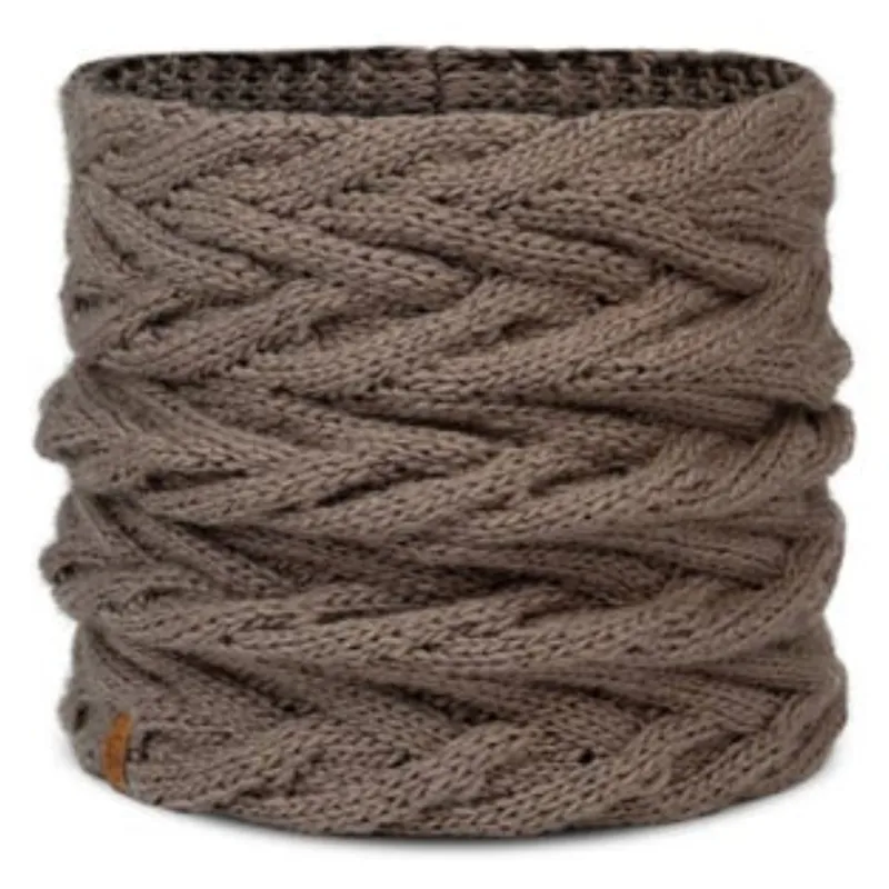 Buff Knitted and Polar Neck Warmer Caryn Cobblestone