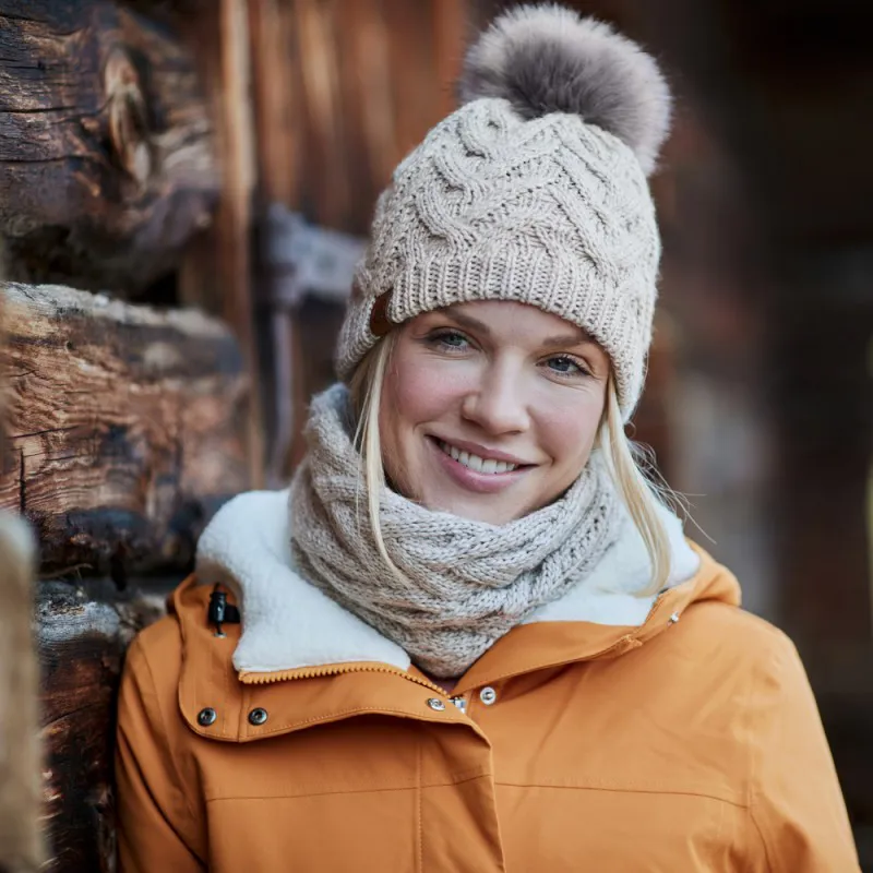 Buff Knitted and Polar Neck Warmer Caryn Cru-3