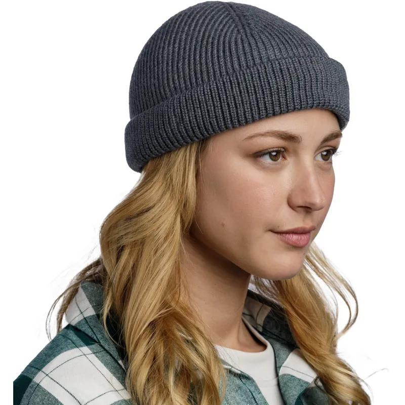 Buff Knitted Beanie Ervin Graphite-2